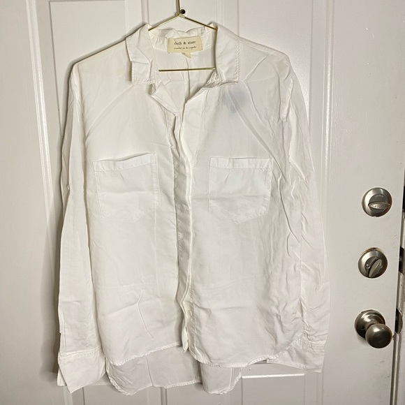 White long sleeve shirt/ button up shirt - Picture 3 of 7